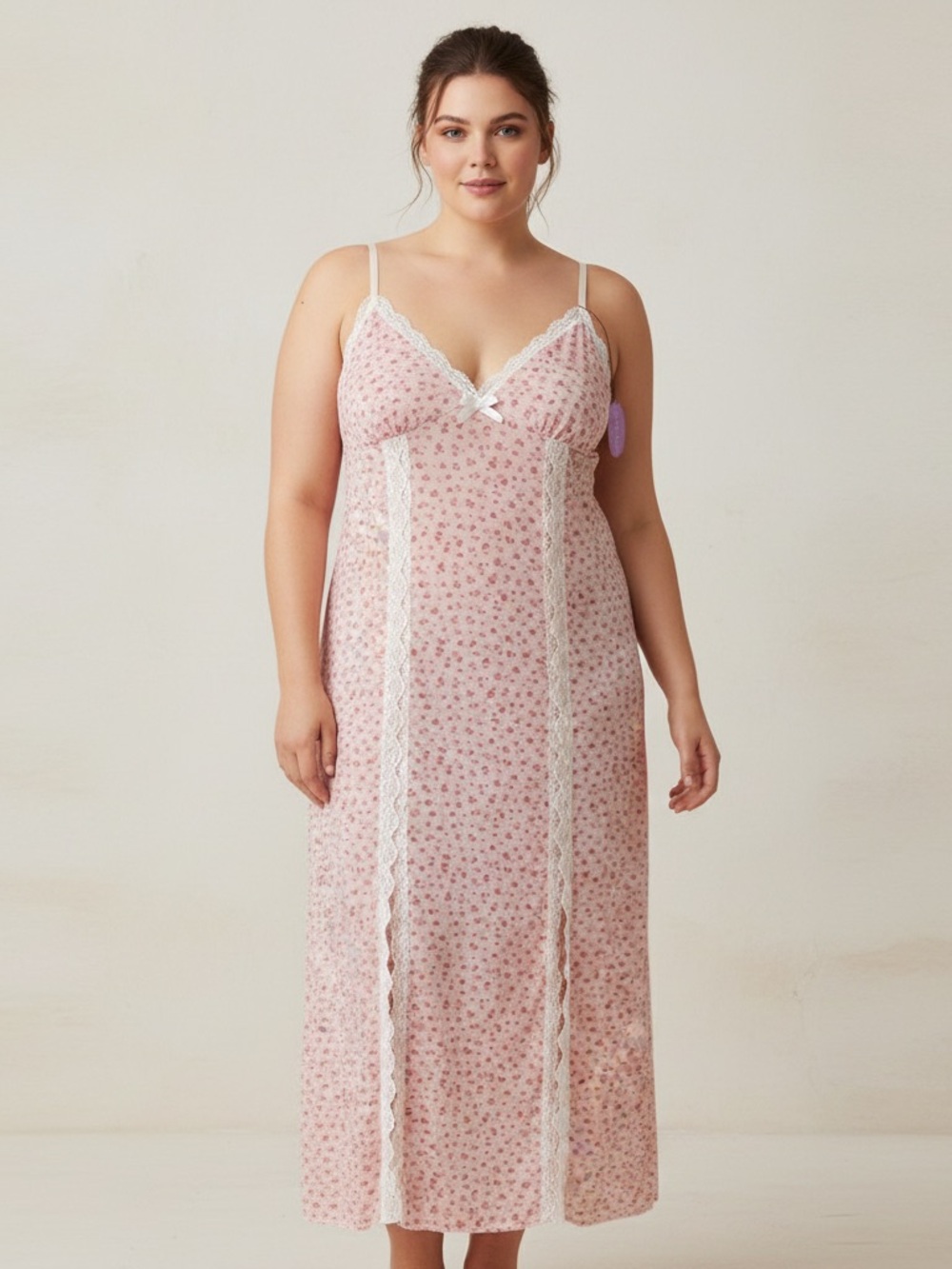 Avid Love plus size romantic nightgown w/high slits-NWOT-XXL